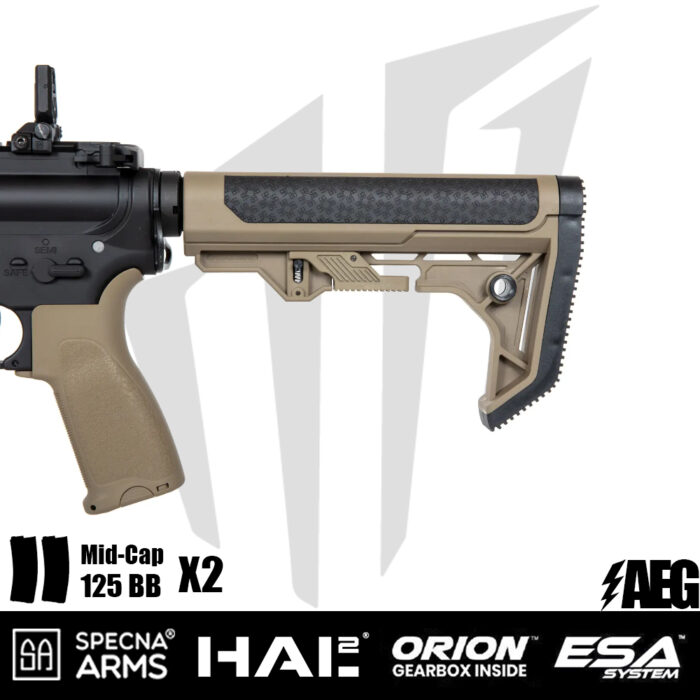 Specna Arms SA-E08 EDGE™ Light Ops Dipçik HAL²™ Airsoft Tüfeği - Half-Tan