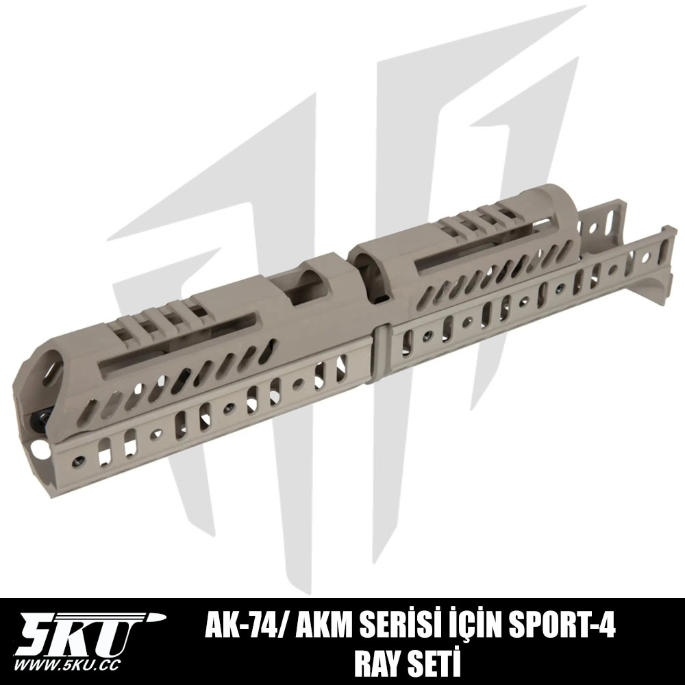 5KU AK-74/ AKM Serisi İçin Sport-4 Ray Seti - Tan