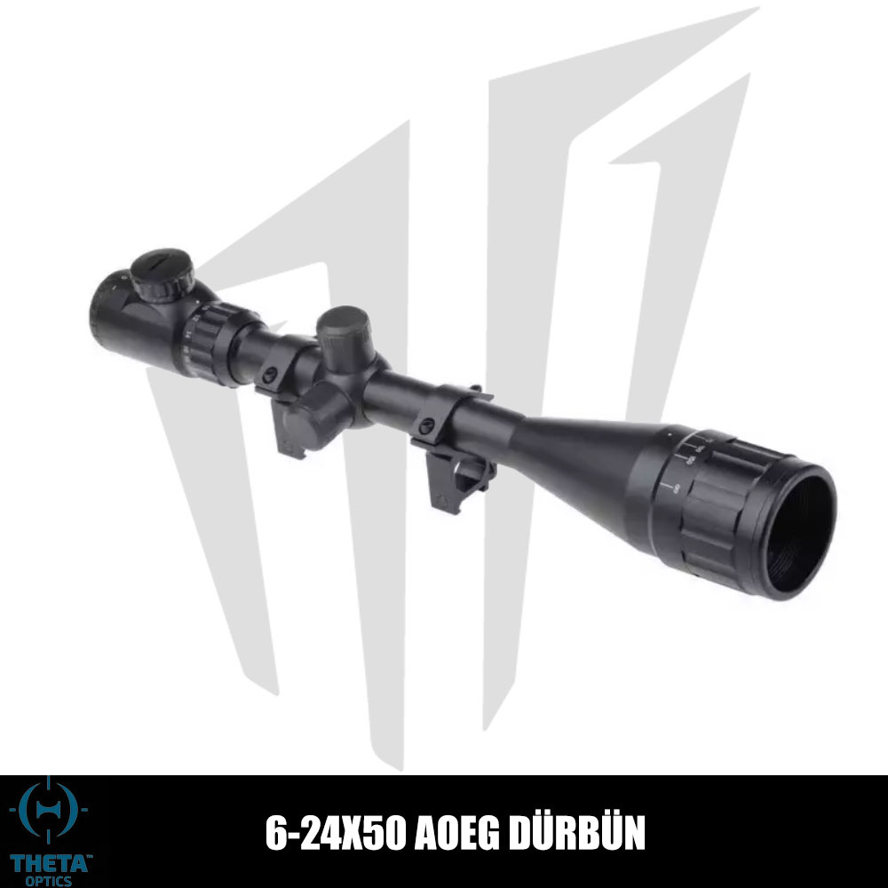 Theta Optics 6-24X50 AOEG Dürbün – Siyah