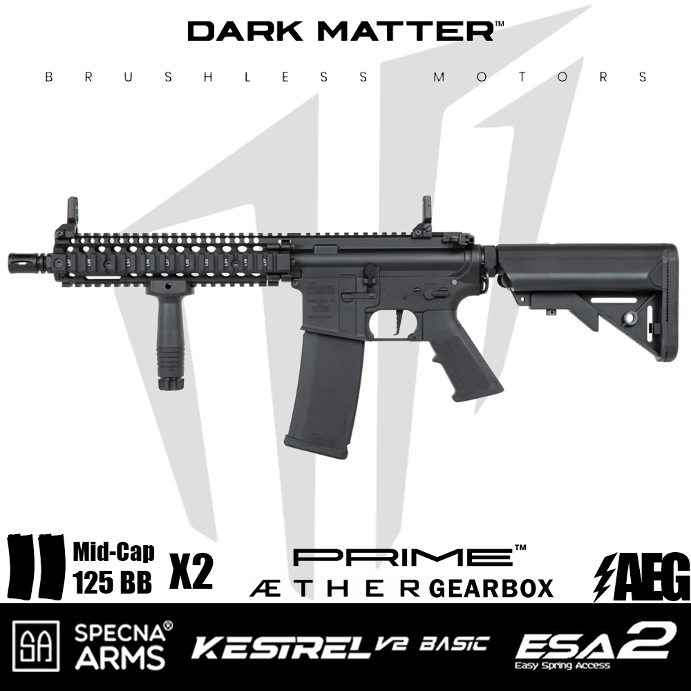 Specna Arms Daniel Defense® MK18 SA-P19 Prime™ Kestrel™ ETU Fırçasız Motor Airsoft tüfeği – Siyah