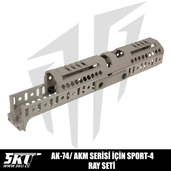 5KU AK-74/ AKM Serisi İçin Sport-4 Ray Seti - Tan