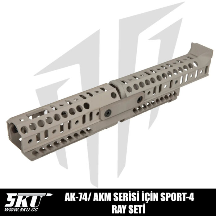 5KU AK-74/ AKM Serisi İçin Sport-4 Ray Seti - Tan