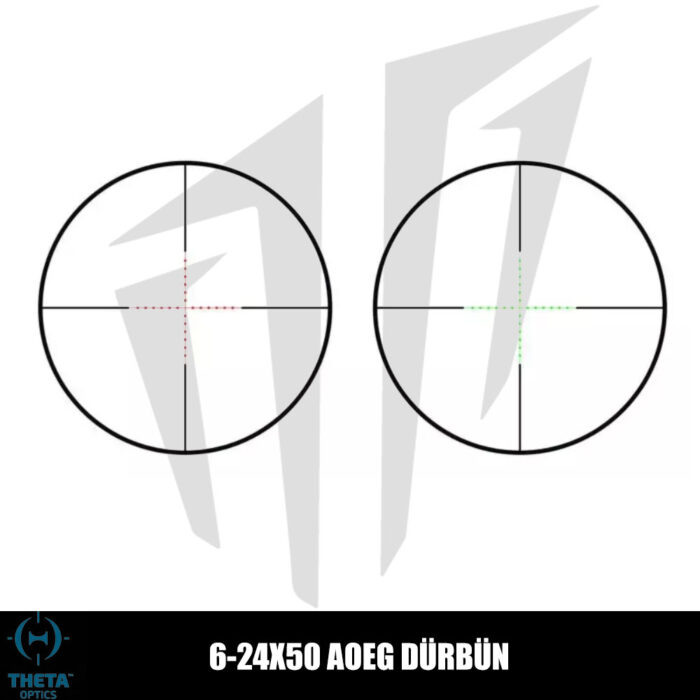 Theta Optics 6-24X50 AOEG Dürbün - Siyah