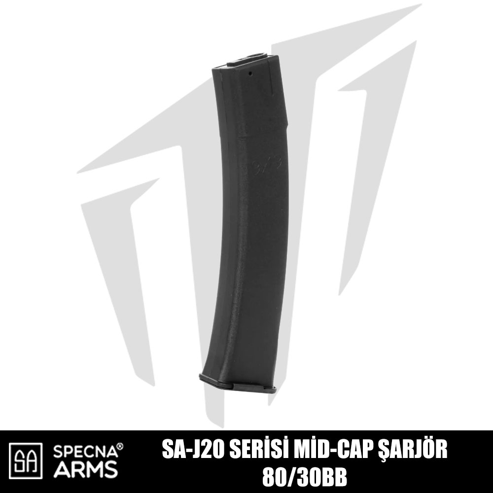 Specna Arms SA-J20 Serisi Mid-Cap 80/30’lık Airsoft Şarjörü – Siyah