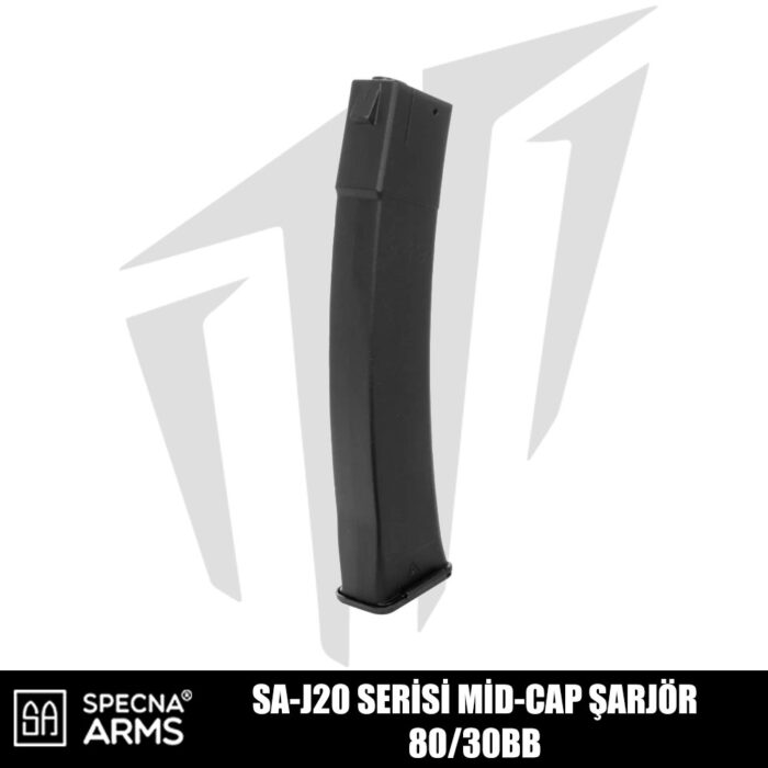 Specna Arms SA-J20 Serisi Mid-Cap 80/30’lık Airsoft Şarjörü – Siyah