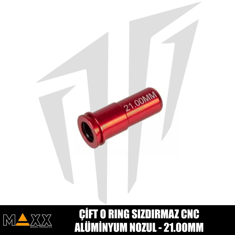 Maxx Çift O Ring Sızdırmaz CNC Alüminyum Nozul - 21.00mm