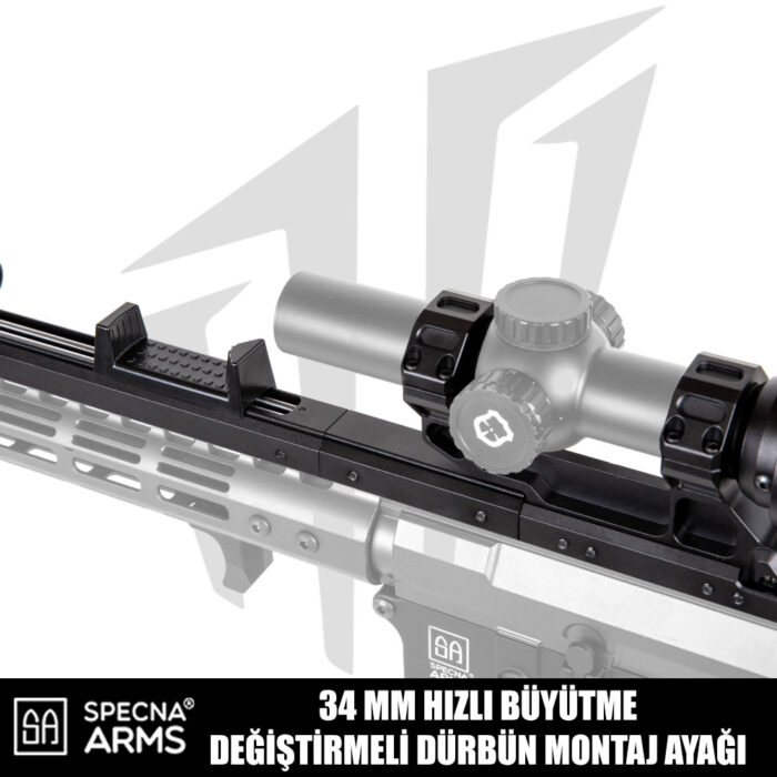 Specna Arms 34MM Hızlı Büyütme Değiştirmeli Dürbün Montaj Ayağı - Siyah