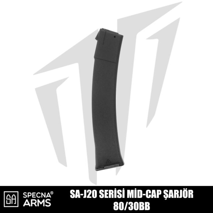 Specna Arms SA-J20 Serisi Mid-Cap 80/30’lık Airsoft Şarjörü – Siyah