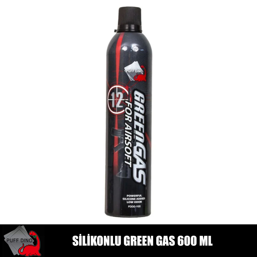 Puff Dino Silikonlu Green Gas 600 ML